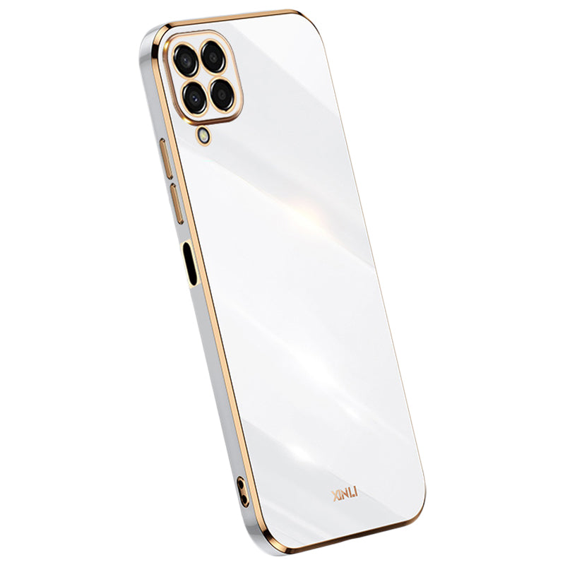 XINLI Phone Case for Samsung Galaxy M53 5G Electroplating Golden Edge Shockproof TPU Protective Cover XINLI Phone Case for Samsung Galaxy M53 5G Electroplating Golden Edge Shockproof TPU Protective Cover